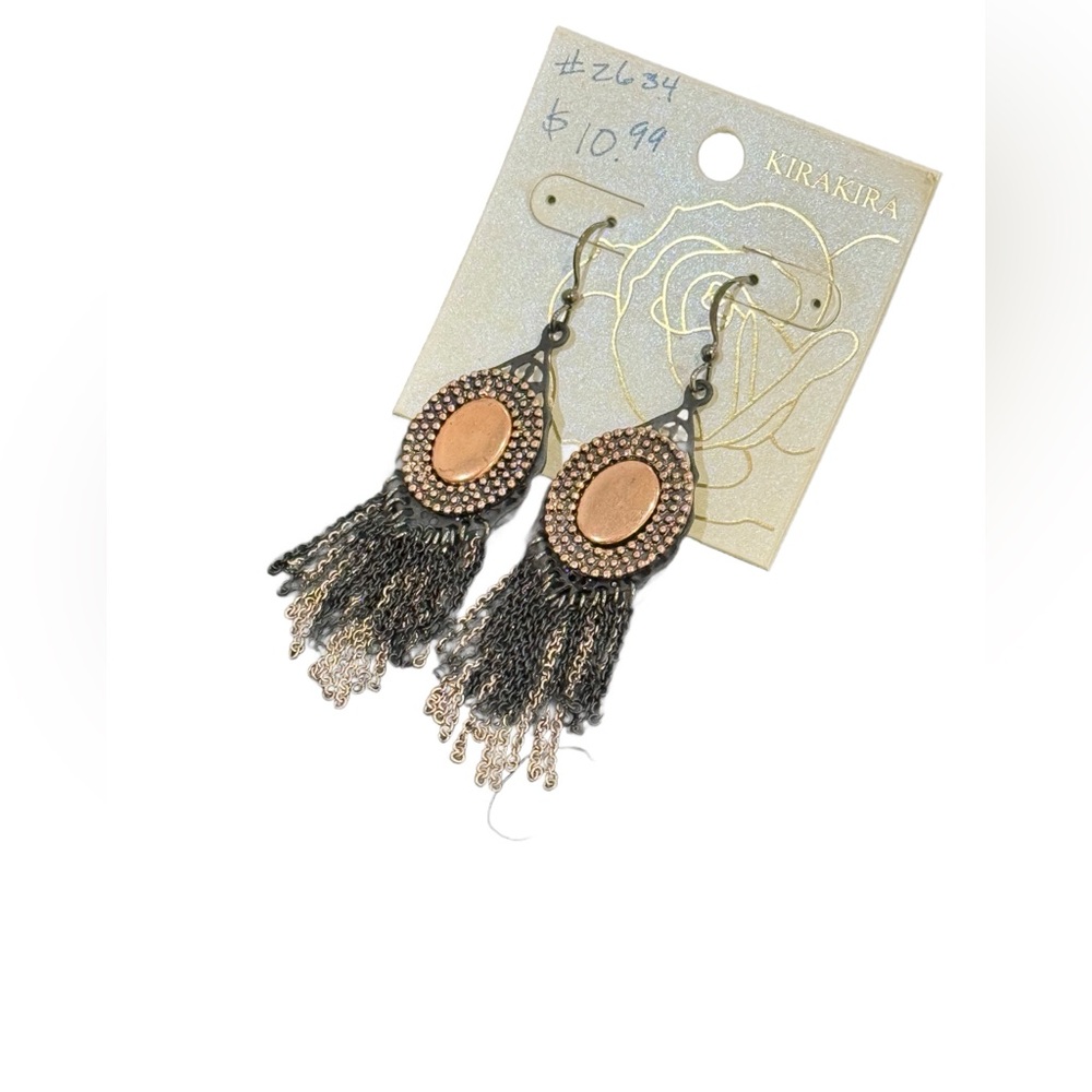 Copper & Black Earrings